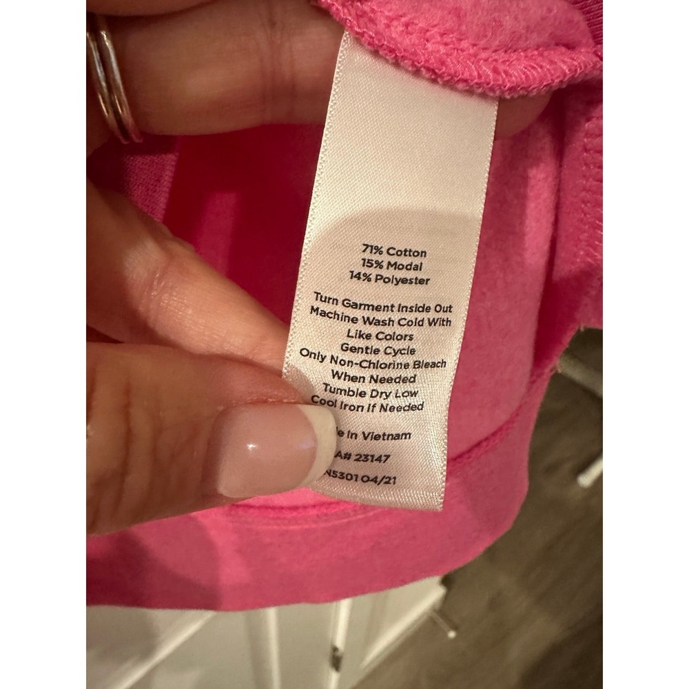 NEW Talbots Pink Pullover Sweatshirt Crewneck size PXL - Picture 4 of 6